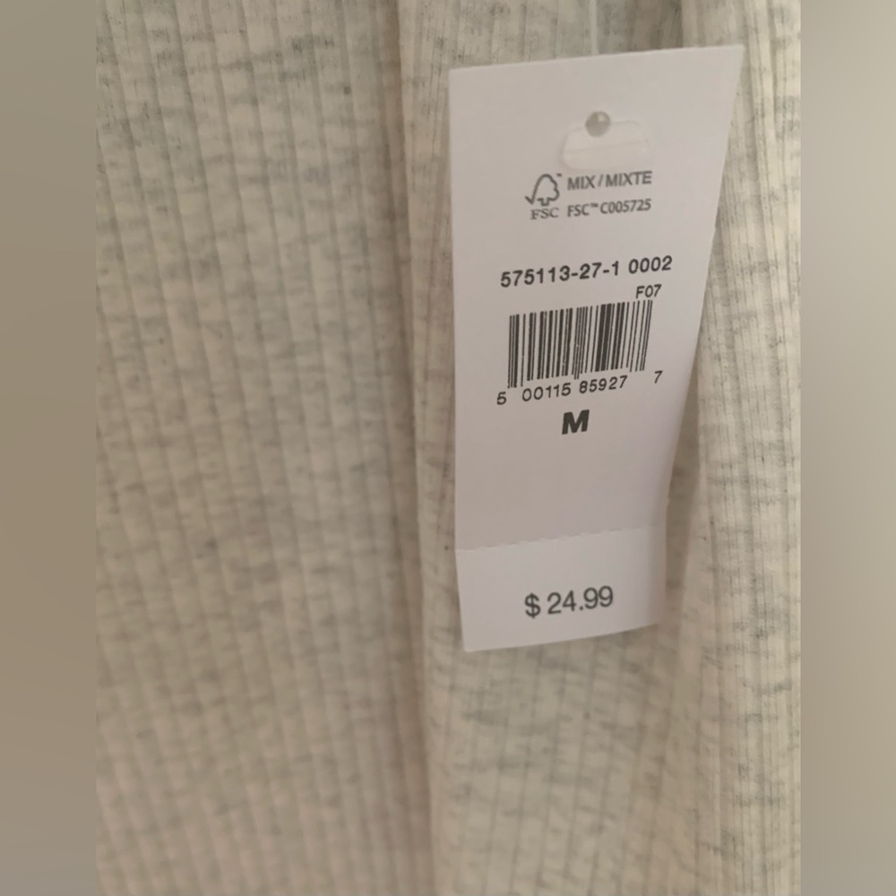 Gap High Neckline Gray Ribbed Racerback Tank Top - Picture 4 of 8